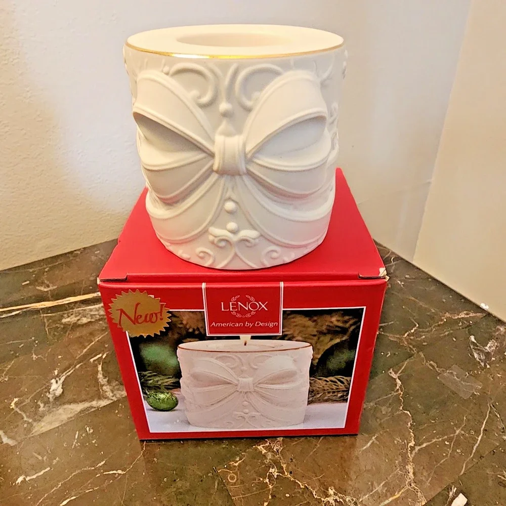 Lenox American by Design Radiant Light Bow Votive in Ivory